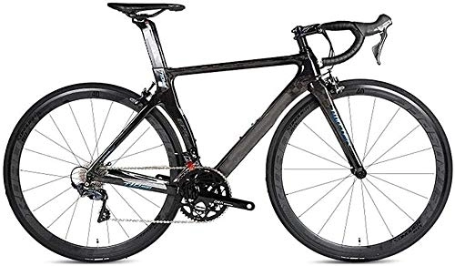 Road Bike : KRXLL Road Bike High Modulus Carbon Fiber Frame 22 Speed 700C x 23C Bike Road Bike Racing Adult Men And Women-Black