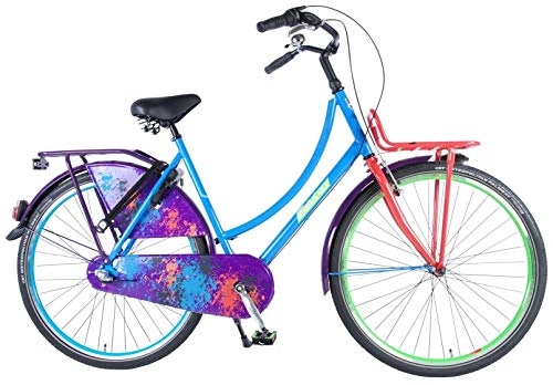 Road Bike : Kubbinga Women's Salutoni Urban Transport Shimano Nexus 3 Speed 56 cm Ladies Bike, Blue / Green, 28-Inch