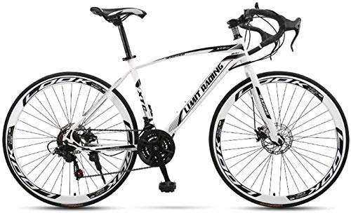 Road Bike : Lightweight， Adult Road Racing Race Bike, Double Disc Brake City Freestyle Bicycle, Teenage Student Mountain Bikes, Competition Wheels, 21 speed Inventory clearance ( Color : E , Size : 26 inches )