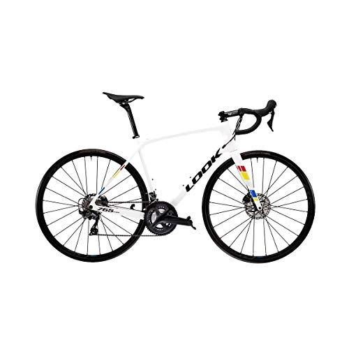 Road Bike : LOOK BIKE 765 OPTIMUM DISC ULTEGRA SHIMANO WH-RS370 2020: GLOSSY PROTEAM WHITE M