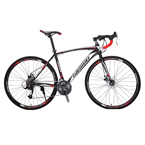 Road Bike : Minkui Male and female full suspension mountain bike front and rear disc brake light carbon steel speed changer 27 speed three knife one wheel urban leisure bicycle-27 speed + black and white frame