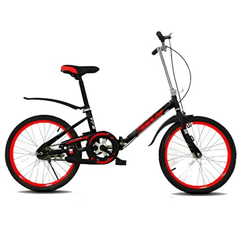 Road Bike : Mountain Bikes Bicycle folding bicycle portable shock absorption male and female students bicycle speed car 20 inches (Color : Black, Size : 150 * 60 * 95cm)