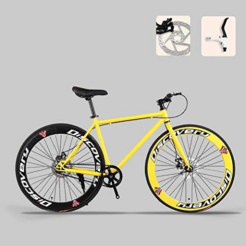 Road Bike : PARTAS Advanced Riders, Road Bicycle, 26 Inch Bikes, Road Bicycle Racing, Double Disc Brake, High Carbon Steel Frame, Men's and Women Adult