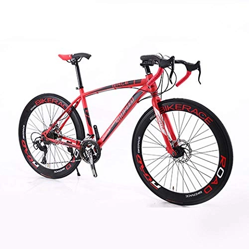 Road Bike : PengYuCheng Adult road bike live flying bicycle male and female students bend bicycle speed bicycle solid tire damping net mountain bike q13