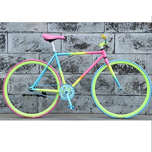 Road Bike : PengYuCheng Dead fly bicycle solid tire live fly brake bicycle road race light adult students adult men and women q4