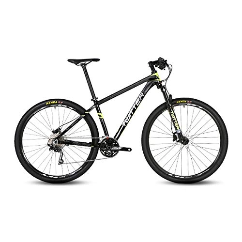 Road Bike : PXQ 27.5Inch Mountain Bike 30 Speeds Double Shock Absorber Off-road Bicycles with Full Suspension Fork and Disc Brake, Aluminum alloy Bike for Adults and Mens Womens, Black, 17