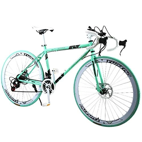 Road Bike : QCLU 26 Inch Mountain Bike, Disc Brakes Hardtail MTB, Trekking Bike Men Bike Girls Bike, Full Suspension Mountain Bike, 21 Speed, Oil brake, Road Bike for Teenagers And Adults (Color : D)