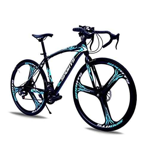 Road Bike : Road Bike 700C Wheels 21 Speed Disc Brake Mens Or Womens Bicycle Cycling(Color:black+green1)