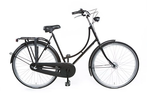 Road Bike : Tulipbikes, classic Dutch bike "Tulip 2", matt black, 7 speed Shimano, frame size 56cm