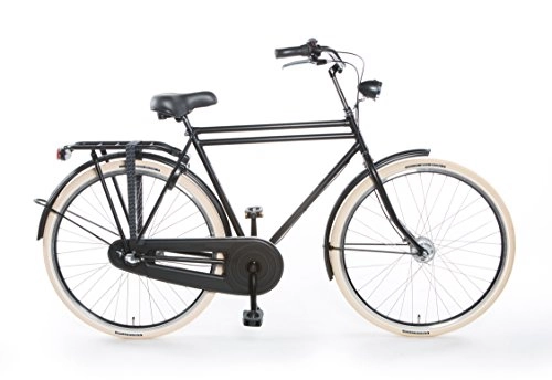 Road Bike : Tulipbikes, classic Dutch bike "Tulip 4", matt black, 3 speed Shimano, framesize 57cm