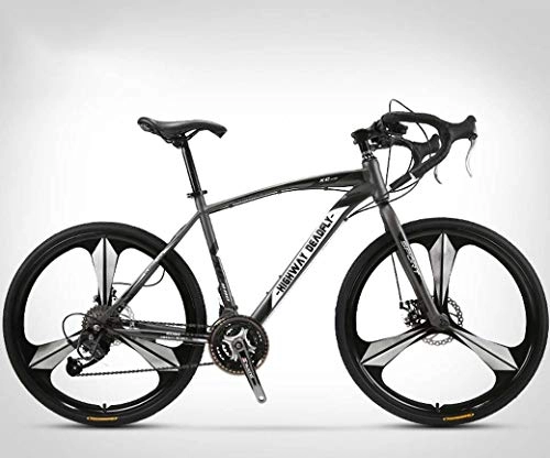 Road Bike : ZTYD 26-Inch Road Bicycle, 27-Speed Bikes, Double Disc Brake, High Carbon Steel Frame, Road Bicycle Racing, Men's And Women Adult-Only, D