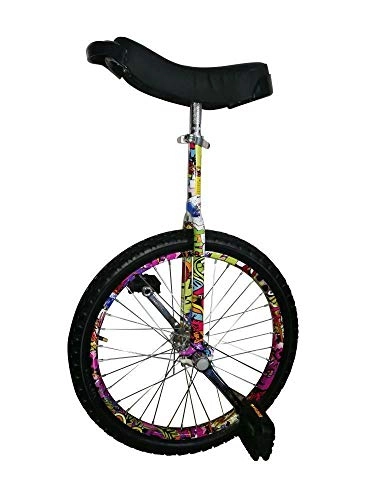 Unicycles : 1080 20" Unicycle - Crazy Skull Design Pink / Purple