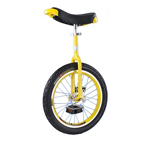 Unicycles : 16" / 18" / 20" / 24" Wheel Unicycle for Kids Adults, Freestyle Cycling Pedal Bike for Outdoor Balance Exercise, Best Birthday Gift (Color : YELLOW, Size : 24IN WHEEL)