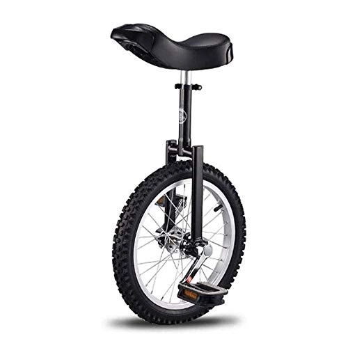 Unicycles : 16 Inch Wheel Unicycle Leakproof Butyl Tire Wheel Cycling Outdoor Sport Fitness Exercise Health, Single Wheel Balance Bike, Travel, Acrobatic Car, Black