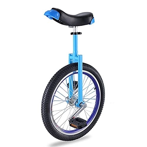 Unicycles : 20 Inch Unicycle for Kids Blue, Steel Frame, One Wheel Balance Exercise Fun Bike for Adults Teens Men Boy, Mountain Outdoor