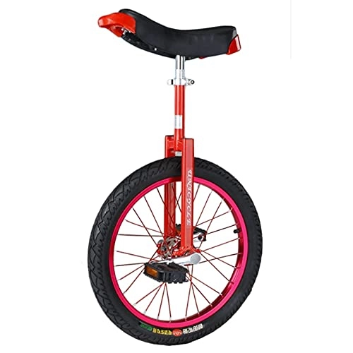 Unicycles : 20inch Unicycle for Kids and Adults Outdoor Fitness Unicycle with High-Strength Manganese Steel Fork One Wheel Bike for Men Teens Boy Rider Safe Secure (Color : RED)