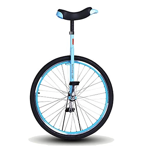 Unicycles : 28" Adults Big Wheel Unicycle Unisex Adult / Trainer / Big Kids / Mom / Dad / Tall People Balance Cycling Bike Heavy Duty Steel Frame Load 150kg (Color : Blue)