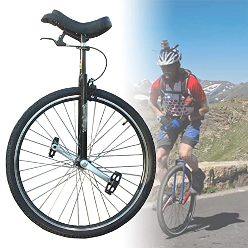 Unicycles : 28 Inch Oversized Wheel Unicycle for High Speed Cycling / Road Travel, Applicable for User Height Over 5ft / 150 Cm (Color : Black)