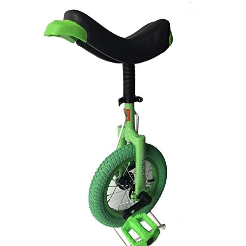 Unicycles : aedouqhr 12inch Wheel for Small Kids, Children Starter Beginner Uni-Cycle, Outdoor Skid Proof Tire Balance Cycling Bikes (Color : Green, Size : 12inch wheel)