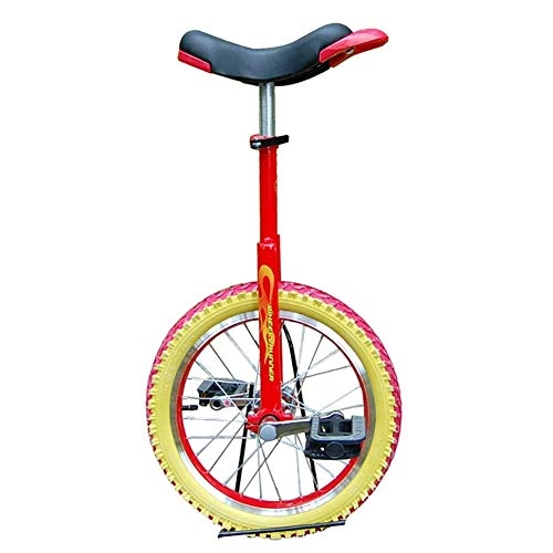 Unicycles : aedouqhr Unicycle 20inch Child / Teenagers / Big Kids(165-178cm), Beginner Outdoor Fitness Exercise Balance Cycling Bike, with Leakproof Butyl Tire (Color : Yellow+red)