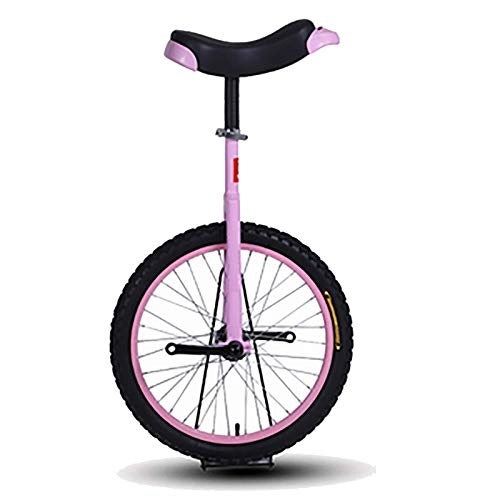 Unicycles : aedouqhr Unicycle Small 14" Unicycle for Kids / Girls / Boys, One Wheel Uni-Cycle for Baby Starter Child 5 / 6 / 7 Years, Height 110-120cm, Skidproof Tire*Extra Thick Rim (Color : Pink)