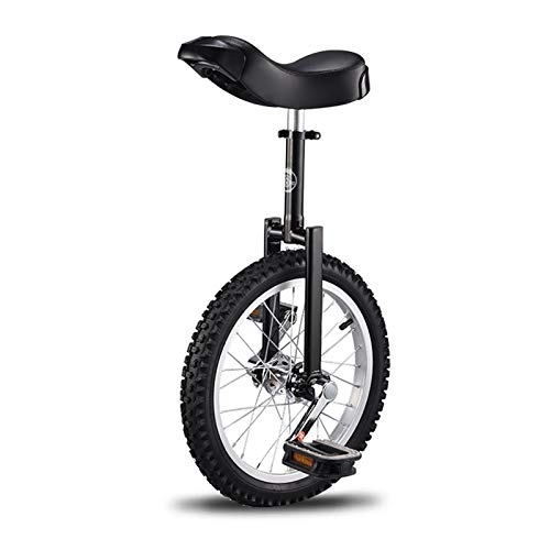 Unicycles : AHAI YU Competition Unicycle Balance Sturdy 16 Inch Unicycles For Beginner / Teenagers, With Leakproof Butyl Tire Wheel Cycling Outdoor Sports Fitness Exercise Health (Color : BLACK)