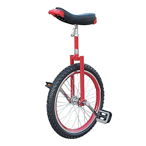 Unicycles : AHAI YU Competition Unicycle Balance Sturdy Unicycles For Beginner / Teenagers, With Leakproof Butyl Tire Wheel Cycling Outdoor Sports Fitness Exercise Health (Color : RED)