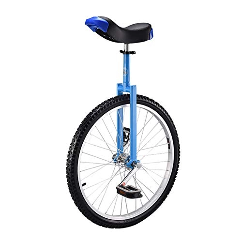 Unicycles : AHAI YU Extra Large Unisex Unicycle 24in Wheel, Balance Exercise Cycling Bike for Tall People - Adjustable Height, Skid Proof Tire (Color : BLUE)