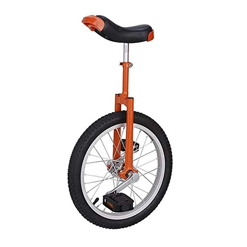 Unicycles : AHAI YU Orange 20 / 18 / 16inch Wheel Unicycle, Beginner Kids Young Trainer Balance Cycling, for Fun Exercise Health, Skidproof Fashion Tire (Size : 18 INCH)