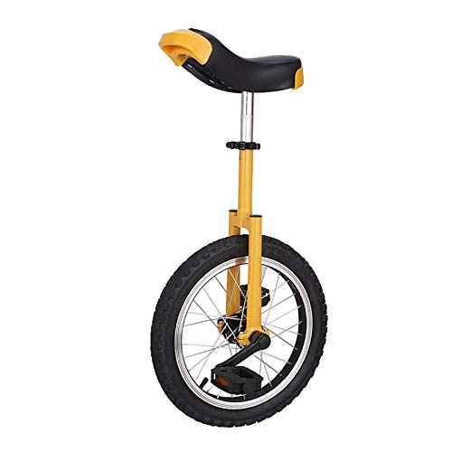 Unicycles : AHAI YU Tire Wheel Cycling, Female / Male Teen / Child Outdoor Unicycle, Comfortable Seat & Skidproof Wheel, Easy to Operate (Color : YELLOW, Size : 18")