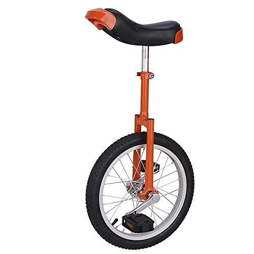 Unicycles : FMOPQ 16" / 18" / 20" Kid's / Adult's Trainer Unicycle Adjustable Seat and Non-Slip Pedal Balance Cycling Exercise Bike Bicycle-Red (Size : 16INCH)