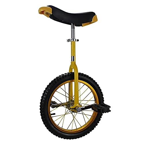 Unicycles : FMOPQ 16 / 18inch Wheel Unicycles for Kids 20 / 24inch Adults Female / Male Teen Balance Cycling Bike Fitness Safe Comfortable (Color : Yellow Size : 18")
