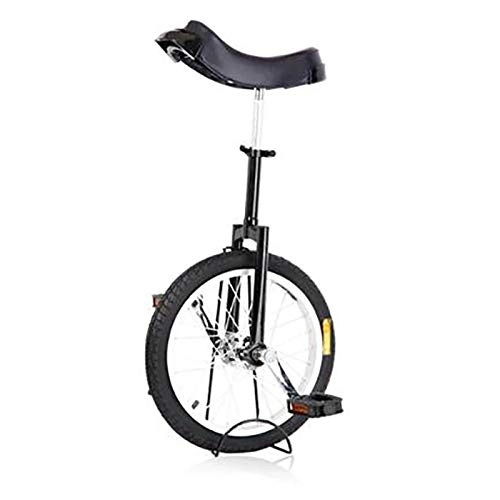 Unicycles : FMOPQ 20 / 24 Inch Adult Super-Tall Unicycles 16 / 18inch Teenagers Boys Girls Balance Cycling Free Stand Alloy Rim Leakproof Tire for Fun Fitness (Color : Black Size : 18 INCH)