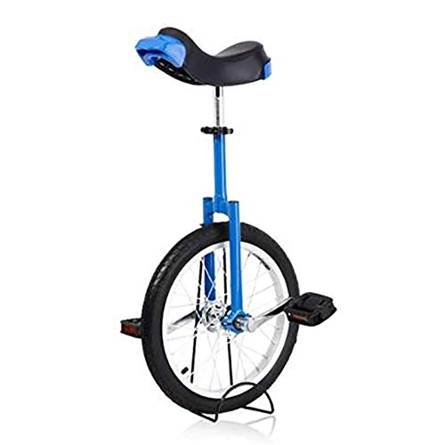 Unicycles : FMOPQ 20 / 24 Inch Adult Super-Tall Unicycles 16 / 18inch Teenagers Boys Girls Balance Cycling Free Stand Alloy Rim Leakproof Tire for Fun Fitness (Color : Blue Size : 20INCH)