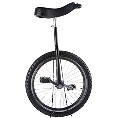 Unicycles : FMOPQ 20 / 24 Inch Adult Unicycle for Female / Male Acrobatic Car Single Fitness Travel Bike Perfect Starter Beginner Uni-Cycle (Color : Black Size : 20")