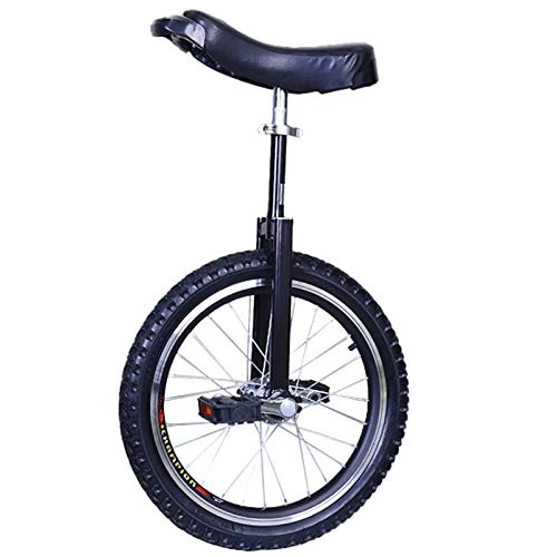 Unicycles : FMOPQ 20 Inch Wheel Adults Unicycles for People Tall / Male / Female(Height from 1.7m-1.8m) 16 / 18 Inch Kids One Wheel Bike for Big Kids / Teenagers (Color : Black Size : 18INCH Wheel)