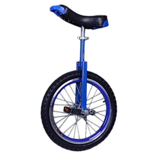 Unicycles : FMOPQ 20 Inch Wheel Adults Unicycles for People Tall / Male / Female(Height from 1.7m-1.8m) 16 / 18 Inch Kids One Wheel Bike for Big Kids / Teenagers (Color : Blue Size : 16 INCH Wheel)