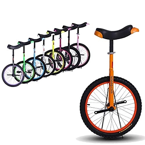 Unicycles : FMOPQ 24 / 20inch Wheel Unicycles for Adult Super-Tall 16 / 18 Inch Balance Cycling for Kids / Beginner / Teenagers Leakproof Butyl Tire Wheel (Color : Orange Size : 20INCH)