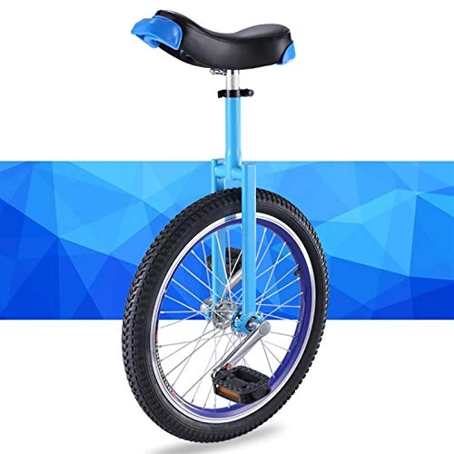 Unicycles : FMOPQ Adults Beginner Kids Unicycles 16 / 18 / 20 Inch Butyl Tire Wheel Balance Cycling with Alloy Rim Fitness (Color : Blue Size : 18 INCH)