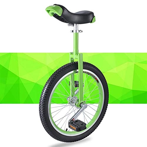 Unicycles : FMOPQ Adults Beginner Kids Unicycles 16 / 18 / 20 Inch Butyl Tire Wheel Balance Cycling with Alloy Rim Fitness (Color : Green Size : 16INCH)