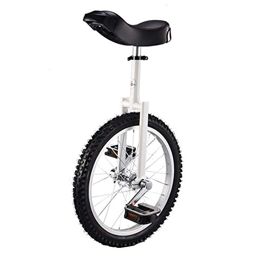 Unicycles : FMOPQ Balance Bicycle Unicycle for Kids / Boys / Girls Beginner Uni Cycle with Ergonomical Design Quick Release Clamp -White (Size : 20INCH)