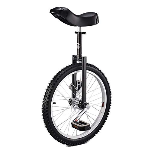 Unicycles : FMOPQ Big Wheel Adult Bikes Unicycle 20" Balance Cycling Unicycles with Ergonomical Design Saddle for Travelling Acrobatics 150Kg Load (Color : Black)