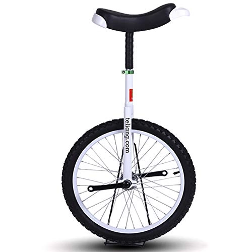 Unicycles : FMOPQ Large 24 'Unicycles for Adult / Big Kids / Men Teens Adjustable One Wheel Bike for Professionals -Best Load 150kg (Color : White)