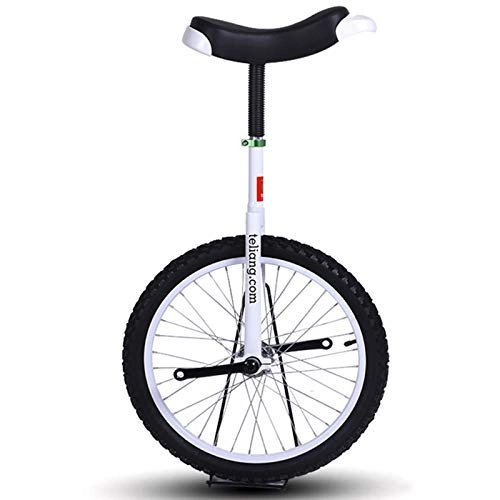 Unicycles : FMOPQ White 20 Inch Balance CyclingMale / Professionals 16' / 18'Wheel Unicycles for Big Kids / Small Adults Fitness Exercise (Size : 16 INCH Wheel)