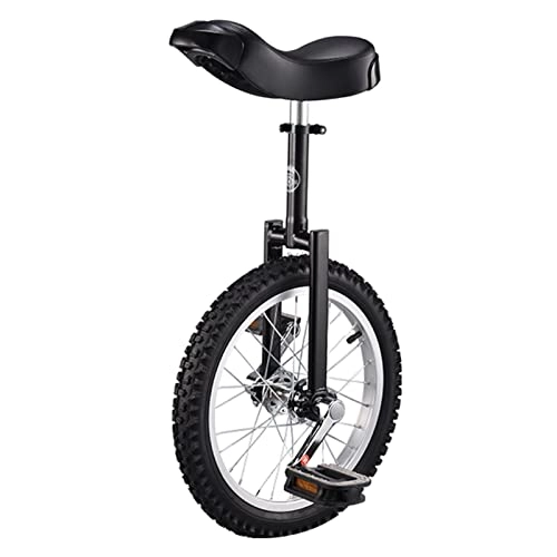 Unicycles : HWBB 16" Inch Wheel Small Unicycle for Kids / Beginners, Cycling Exercise Balance Bike for Balance Fitness Outdoor Sports, for People 4ft ~ 5ft Tall (Color : Black)