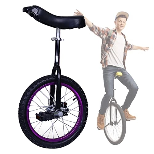 Unicycles : HWBB 20 Inch Wheel Unicycle for Mountain Exercise Balance Fitness, Unisex Adult Tall People Outdoor Sports Balance Bike, for People 5ft - 6ft Tall, Load 150kg / 330lbs (Color : Purple)