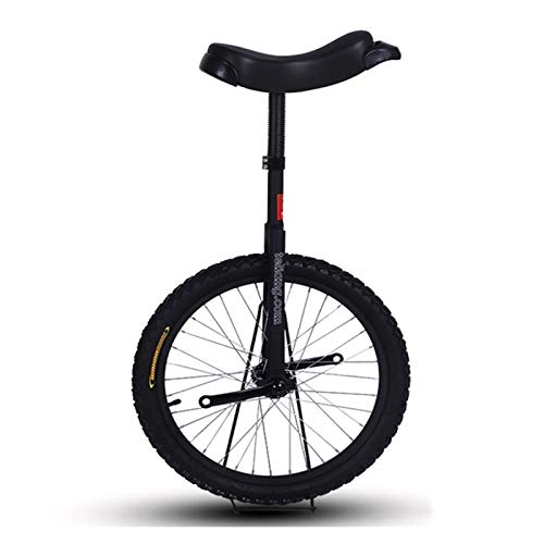 Unicycles : Large 24 '' Unicycles for Adult / Big Kids / Men Teens, Adjustable One Wheel Bike for Professionals - Best, Load 150kg (Color : BLACK)