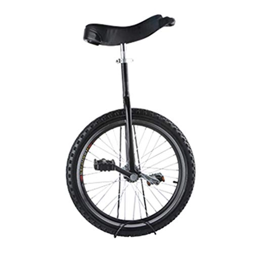 Unicycles : Large Adult's Unicycle for Male / Dad / Professionals, 20 / 24 inch Wheel Balance Cycling for Outdoor Sports Fitness Exercise, up to 150Kg / 330 pounds (Color : BLACK, Size : 20 INCH WHEEL)