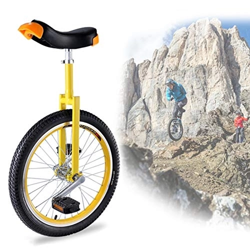 Unicycles : Lhh 16 / 18 / 20 Inch Kids / Boys / Girls Beginner Trainer Unicycle, Height Adjustable Skidproof Mountain Tire Balance Cycling Exercise Bike Bicycle (Size : 16inch wheel)