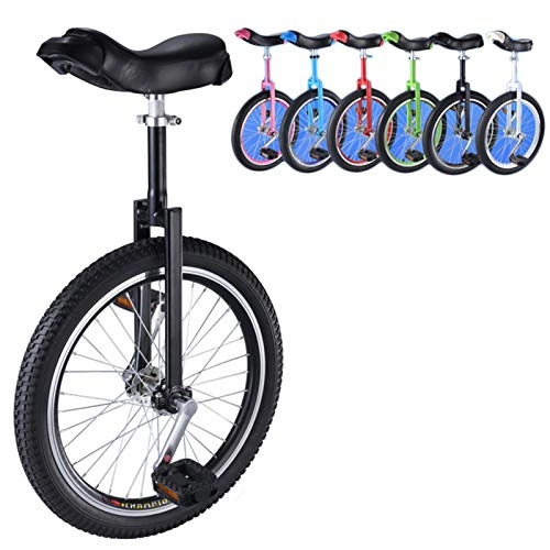 Unicycles : Lhh Unicycle with Aluminum Alloy Frame, Unicycles for Kids / Boys / Girls Beginner, Skidproof Mountain Tire Balance Cycling Exercise (Color : Black, Size : 16inch wheel)
